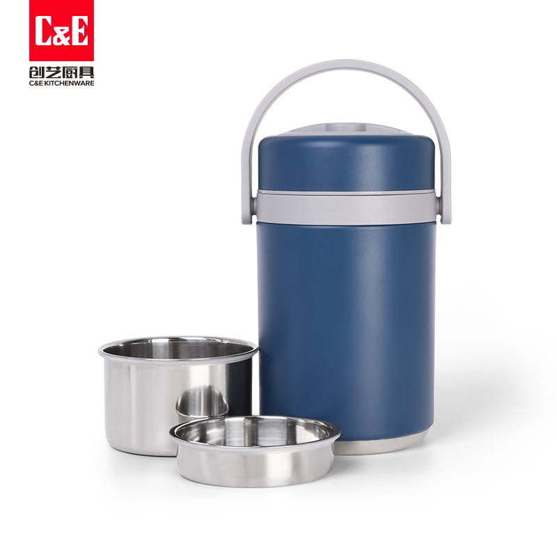 C&E Creative Vacuum Pot 2.2L large capacity 304 stainless steel insulated box multi-functional insulated pot kitchenware for home use