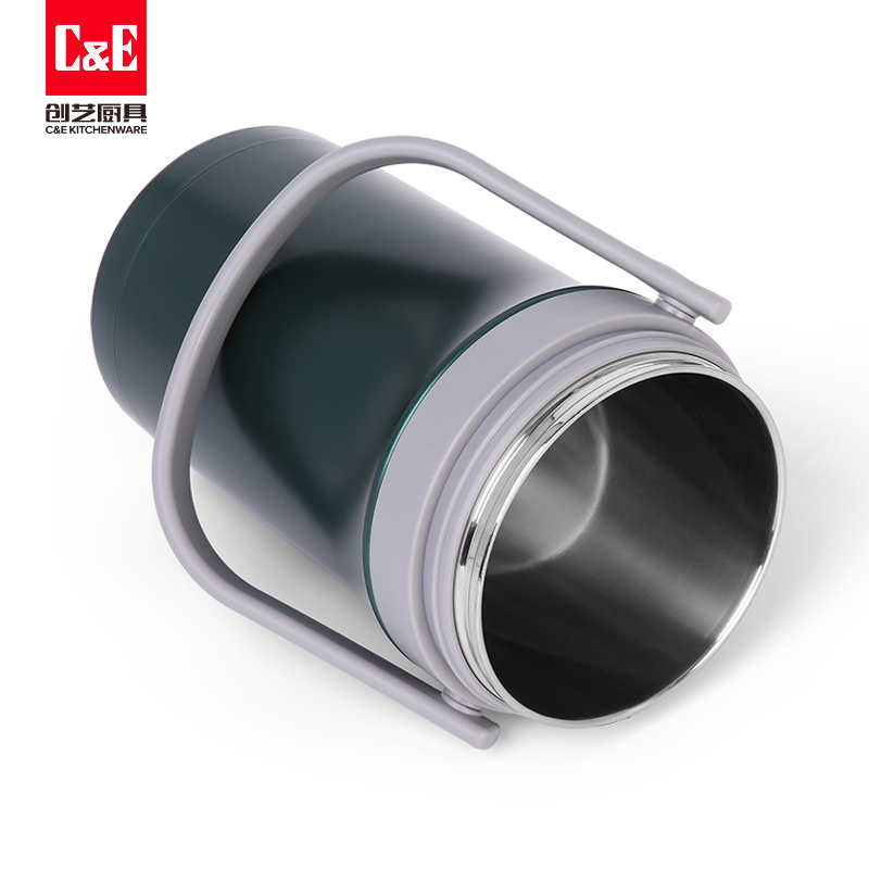 C&E Creative large-capacity insulated pot, stainless steel vacuum insulated lunch box, new simple insulated bucket, kitchen, home, office, school pic 8