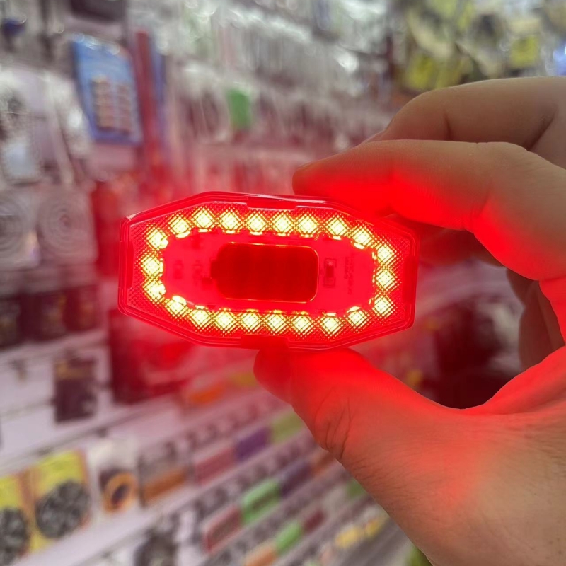 Bicycle taillight LED flash, USB charging warning light, brake light, multi-mode flash Specification image