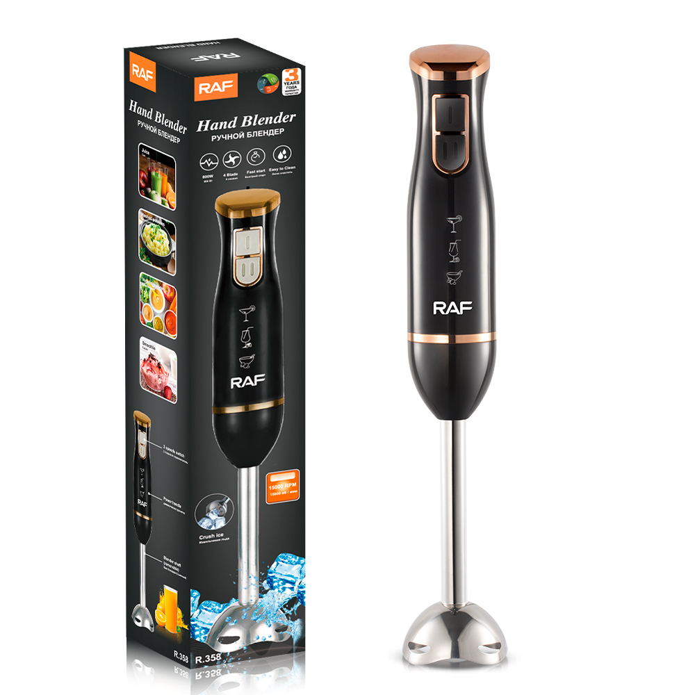 RAF European standard electric handheld blender, single stick for juicing, egg beating, mixing and household cooking, R.358 details Picture