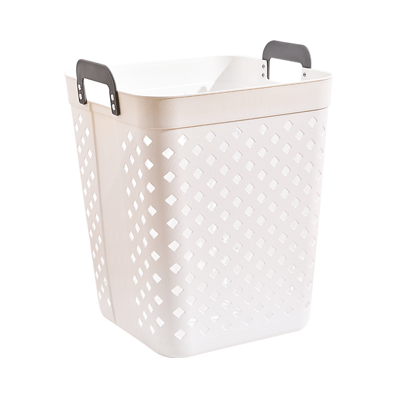 S41-2204 Dirty clothes basket, large storage basket, breathable dirty clothes basket, plastic laundry basket, bathroom portable storage basket Item Picture