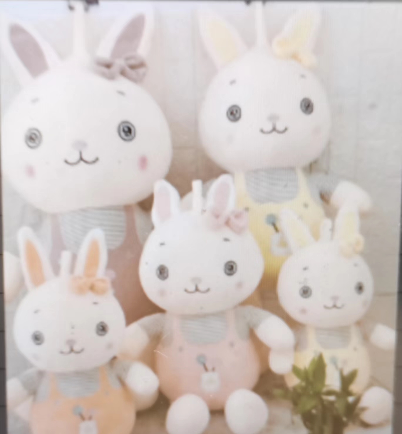 Doll enterprise mascot, come and make a doll, happy Rabbit 1, throw pillow gift, plush toy details Picture