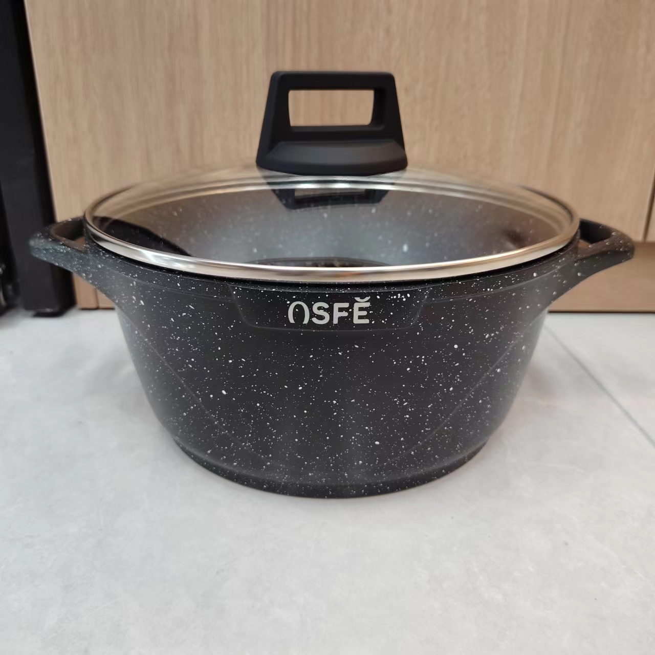 Olla Al Vapor Piedra De Arroz Antiadherente Olla Con Esmalte De Dos Orejitas Color Olla Al Vapor Piedra De Arroz Antiadherente Olla Con Esmalte De Dos Orejitas Color magen de los detalles