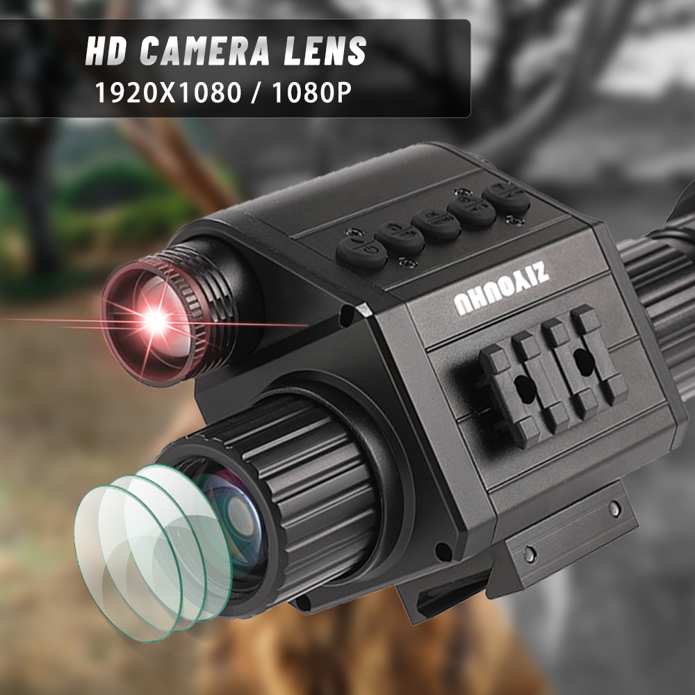 ZIYOUHU M5 New 1080P Night Vision Scope Video Records HD Camera Digital IR Monocular Telescope Crosshair for Hunting (35mm/50mm) Specification drawing