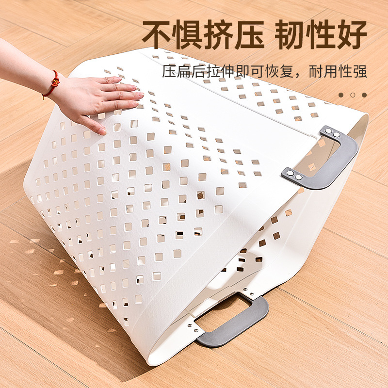 S41-2204 Dirty clothes basket, large storage basket, breathable dirty clothes basket, plastic laundry basket, bathroom portable storage basket details Picture