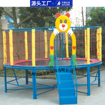 Kindergarten trampoline outdoor children's play equipment Outdoor large amusement park square multi-functional adult trampoline circular trampoline Hualong toy factory direct sales