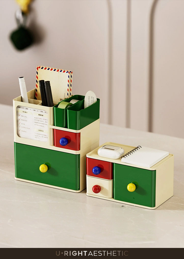 The Q35-QY2371 dopamine desktop storage box can be stacked with a dust-proof storage box and a stationery and miscellaneous storage box detail image 8