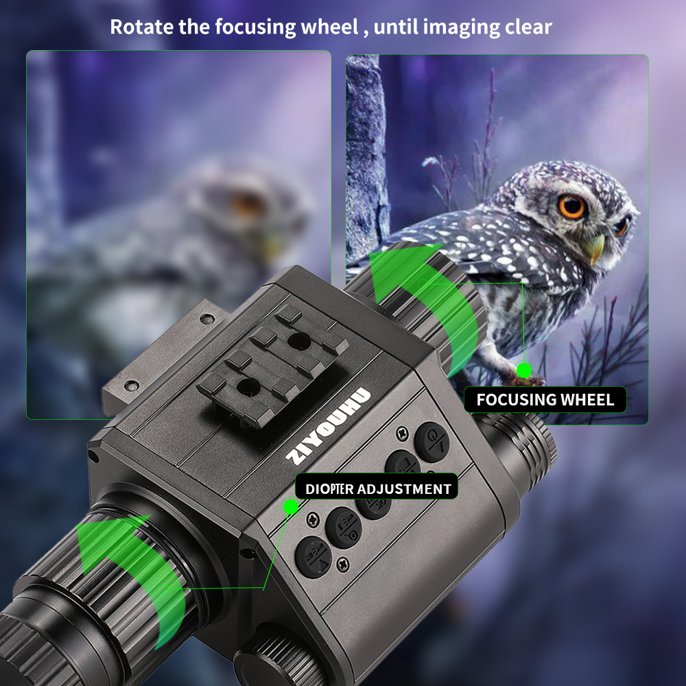 ZIYOUHU M5 New 1080P Night Vision Scope Video Records HD Camera Digital IR Monocular Telescope Crosshair for Hunting (35mm/50mm) Item Picture