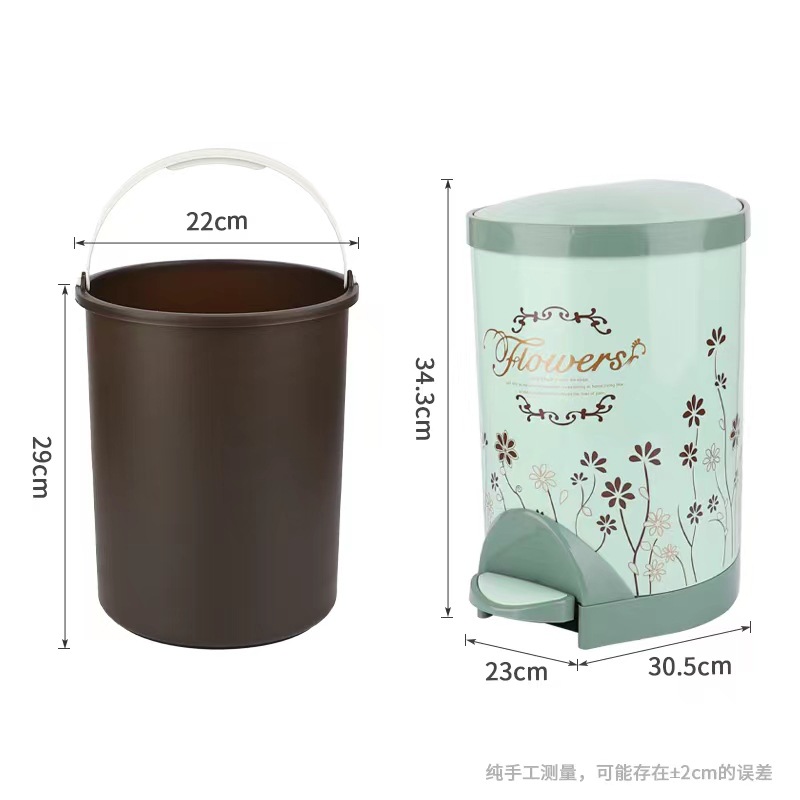 X111-2074 Silent Slow-descent Bathroom Trash can, Large trash can Item Picture
