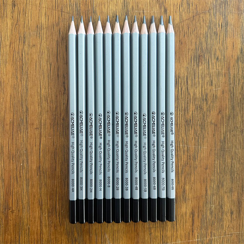 ACMELIAE 12PCS Drawing pencils sharpened/ dipped/drawer box details Picture