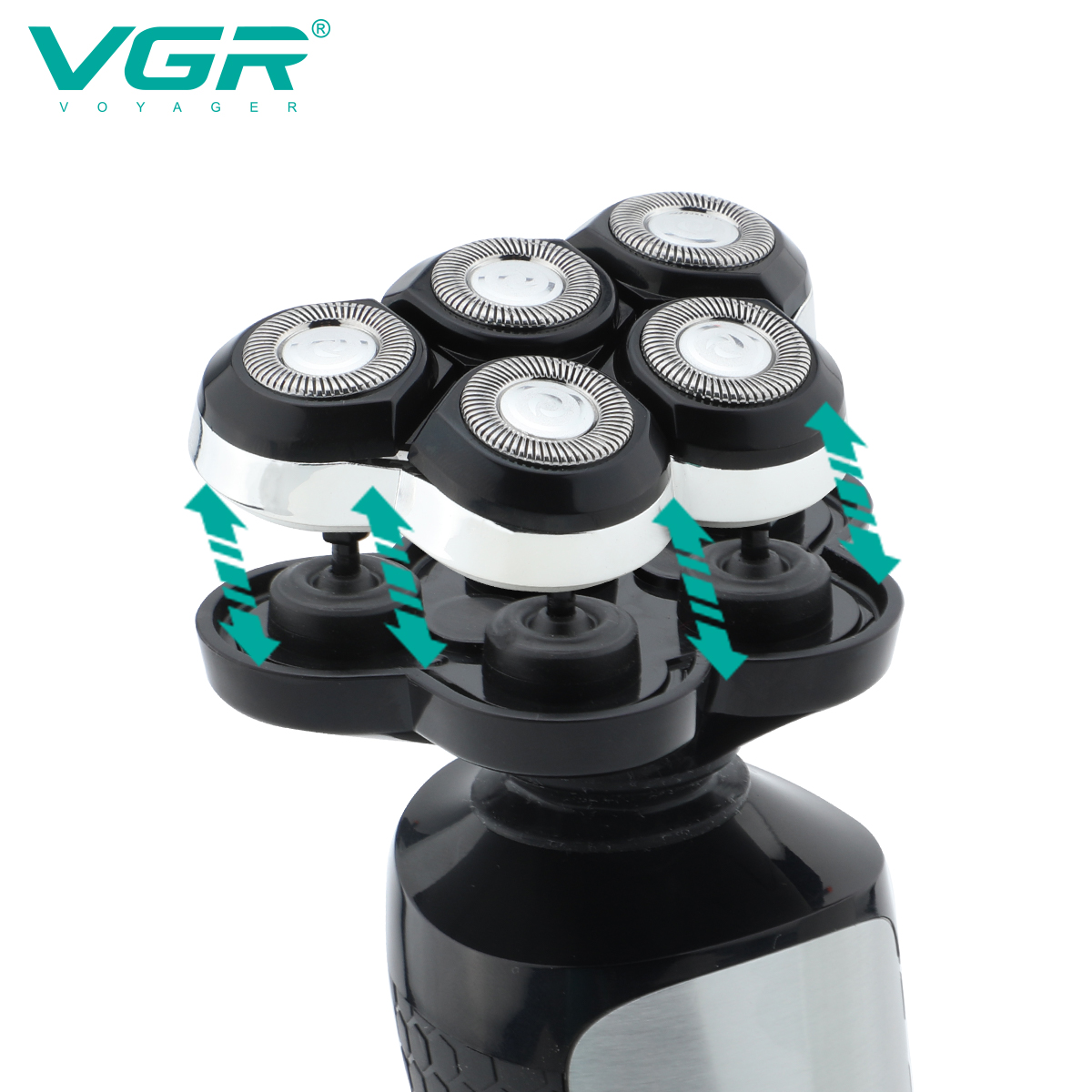 VGR385 Five-head magnetic floating razor with LCD digital display, multi-waterproof and long-lasting razor Application Scenario