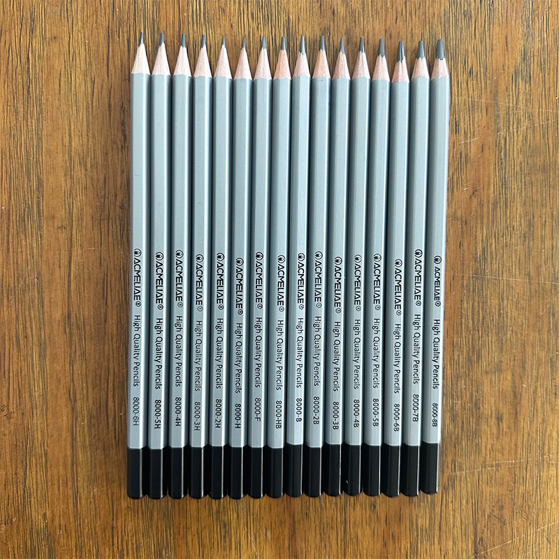 ACMELIAE 16PCS Drawing pencils sharpened/ dipped/drawer box details Picture