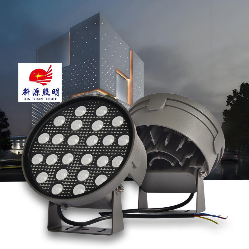 LED floodlights, anti-glare, waterproof, brightening, landscape lighting project, seven-color ground-mounted lighting, outdoor floodlights, etc details Picture