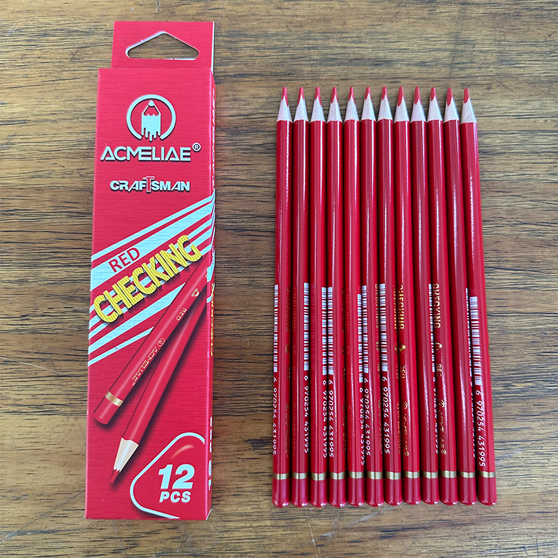 ACMELIAE 12 PCS Red Checking Pencils details Picture