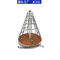 Kindergarten outdoor expansion equipment sports climbing wall playground climbing rope game frame sense system physical climbing combination children climbing frame sports climbing series Hualong toy factory direct sales