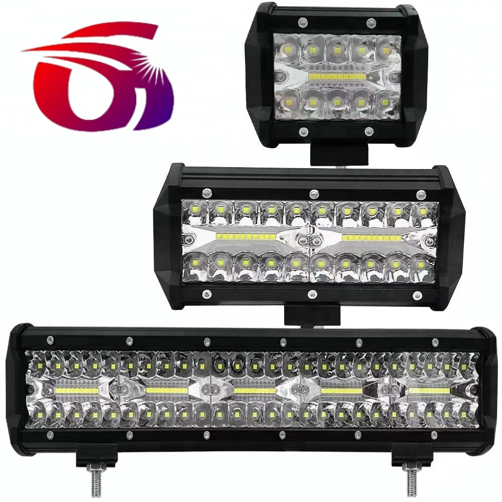 Automotive LED spotlights, high-power 120W work lights, long strip lights, off-road vehicle modification roof lights, spotlights Specification drawing