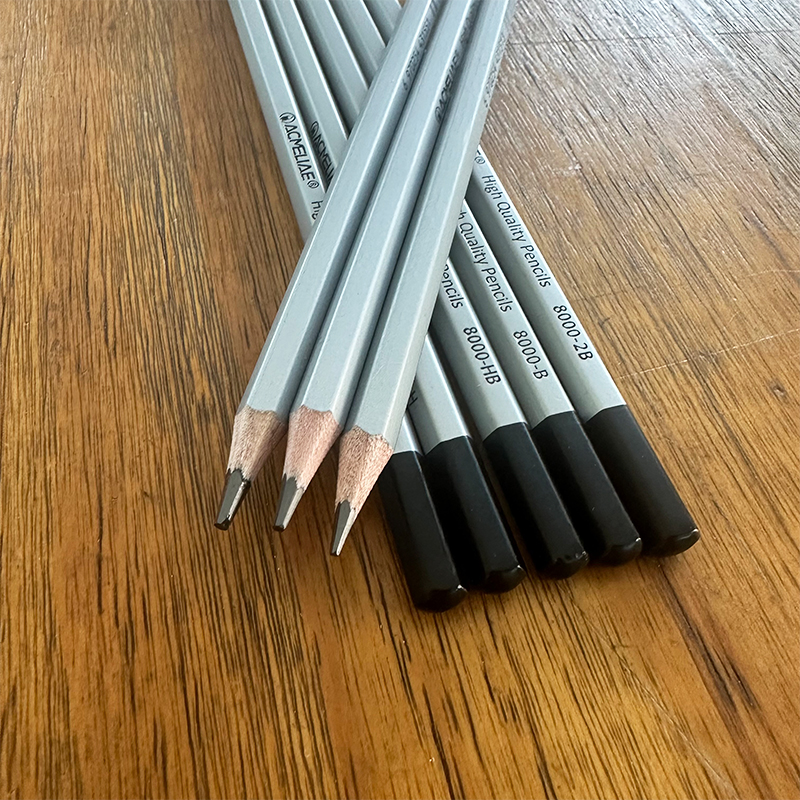 ACMELIAE 8 PCS Drawing pencils sharpened/ dipped/ drawer box Specification drawing
