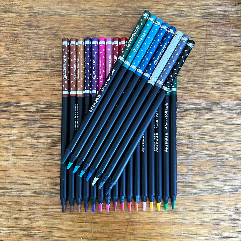 ACMELIAE 7”24 colors Artmate Black wood in paper box详情3