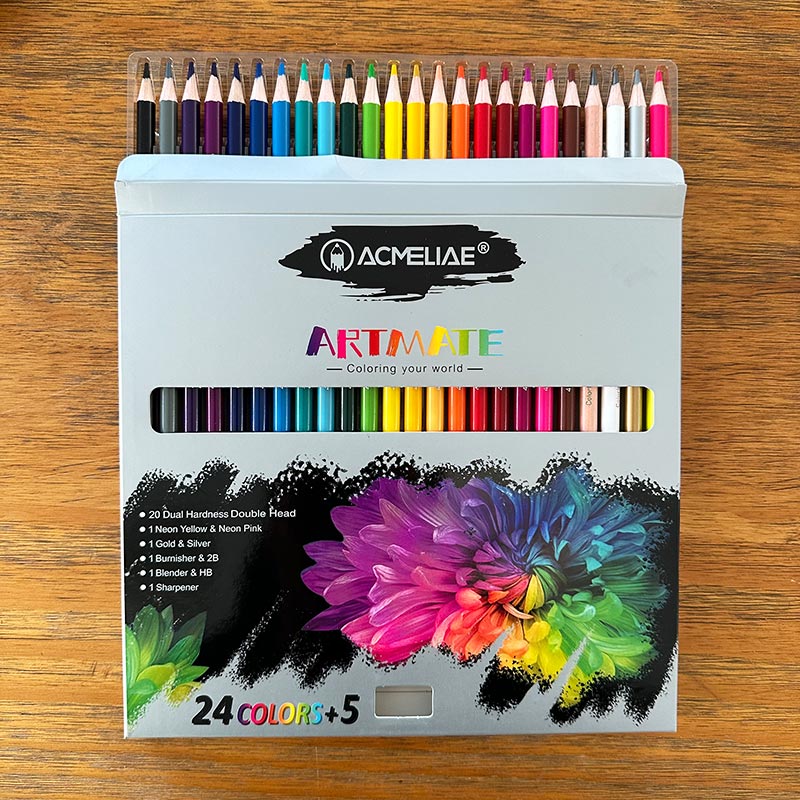ACMELIAE art pencil 24 Colors +5 Artmate set drawing pencil color pencil details Picture