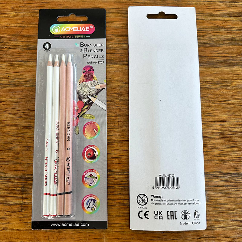 ACMELIAE 2 PCS Blender+2 PCS burnisher Pencil/ blister card full figure