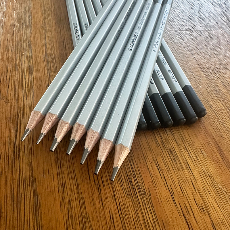 ACMELIAE 16PCS Drawing pencils sharpened/ dipped/drawer box Specification drawing