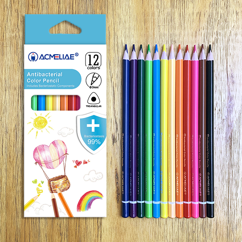 ACMELIAE 7" 12C Super Quality Antibacterial Color Pencil full figure