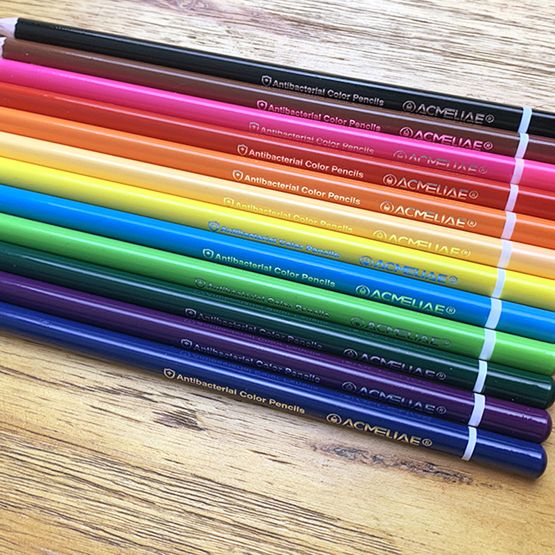 ACMELIAE 7" 12C Super Quality Antibacterial Color Pencil details Picture