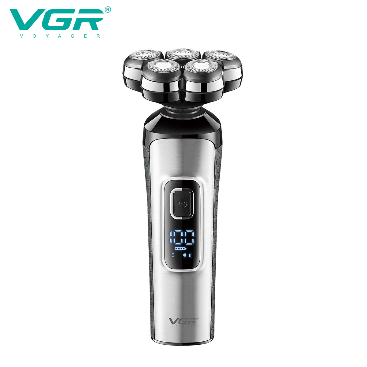 VGR385 Five-head magnetic floating razor with LCD digital display, multi-waterproof and long-lasting razor Item Picture