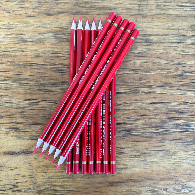 ACMELIAE 12 PCS Red Checking Pencils Specification drawing