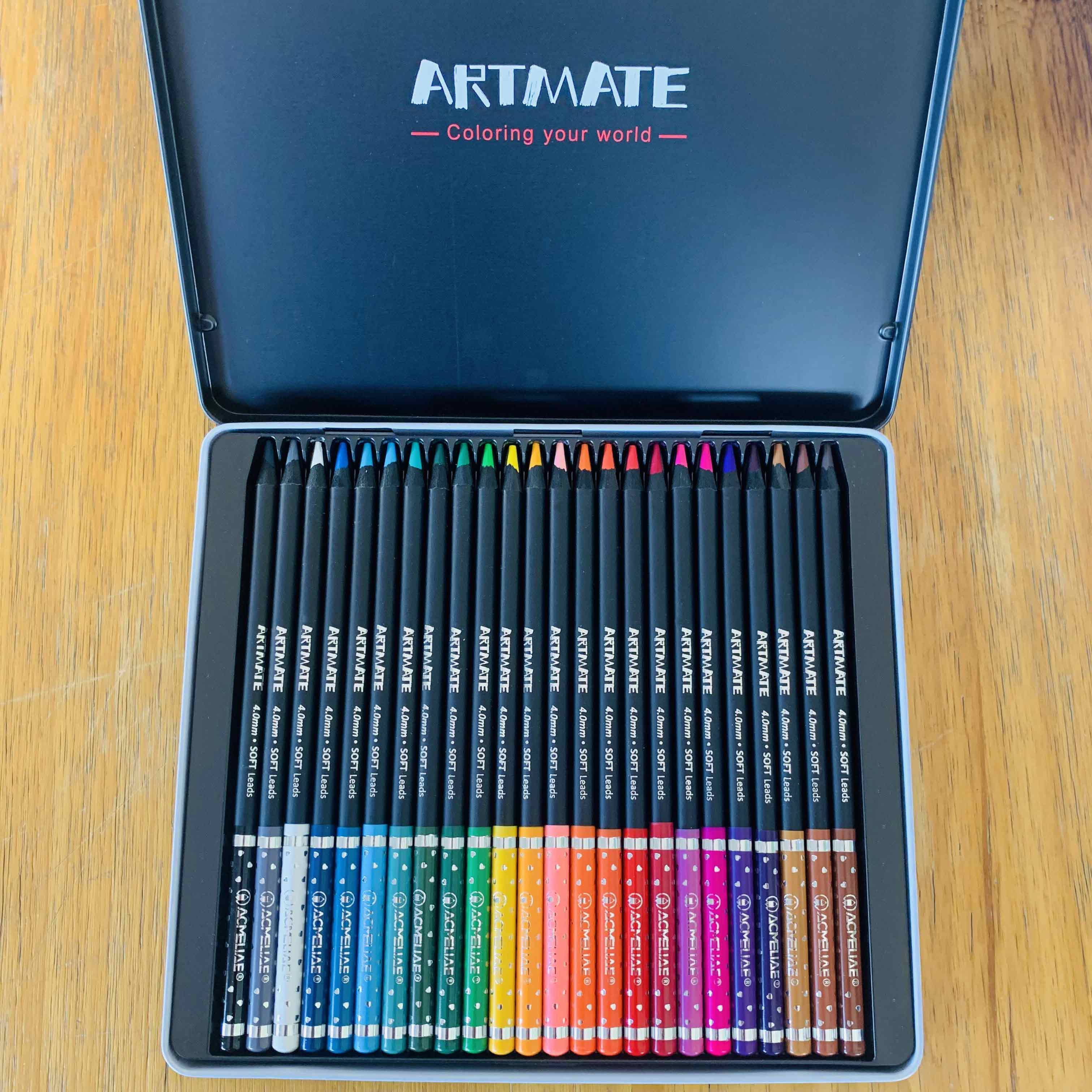 ACMELIAE 7”24 colors Artmate Black wood in tin box thumbnail