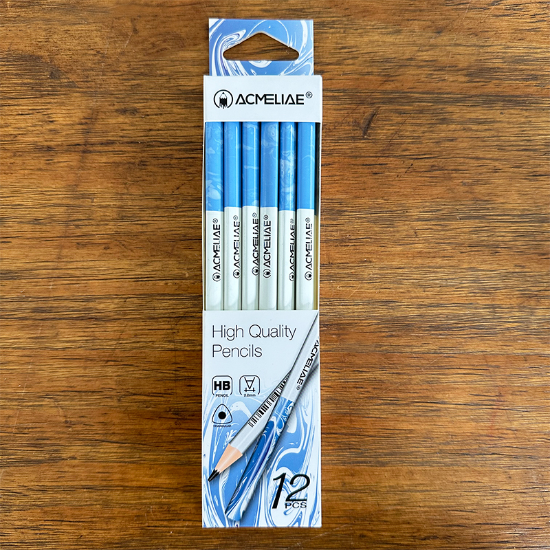ACMELIAE 12 PCS HB Blue and White Porcelain Pencil full figure