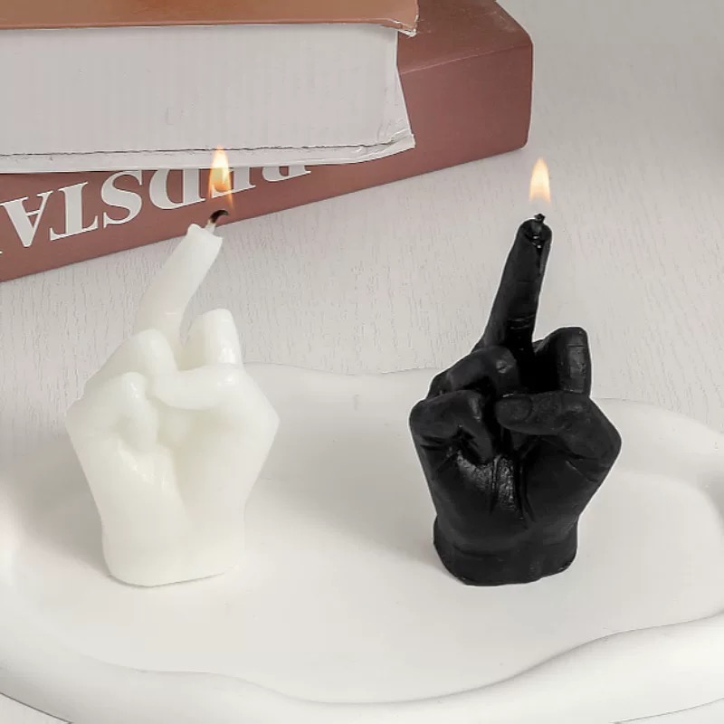 Finger-shaped scented candles, creative and funny gestures, prank props, home indoor long-lasting scented gifts, ornaments, scented candles, scented candles, scented ornaments, raw materials for scented candles pic 5
