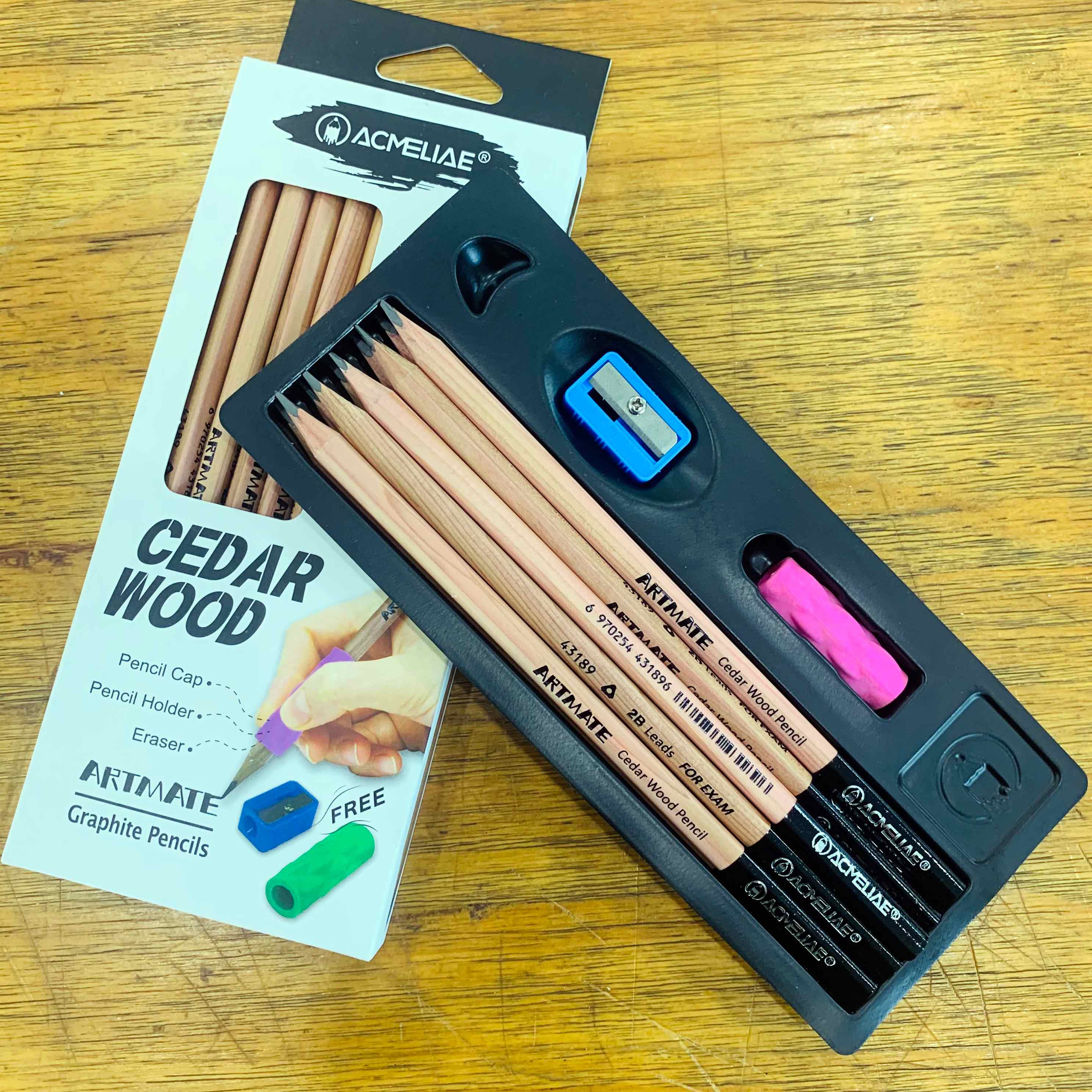 ACMELIAE 10 PCS 2B pencil sharpened/ cedar wood details Picture