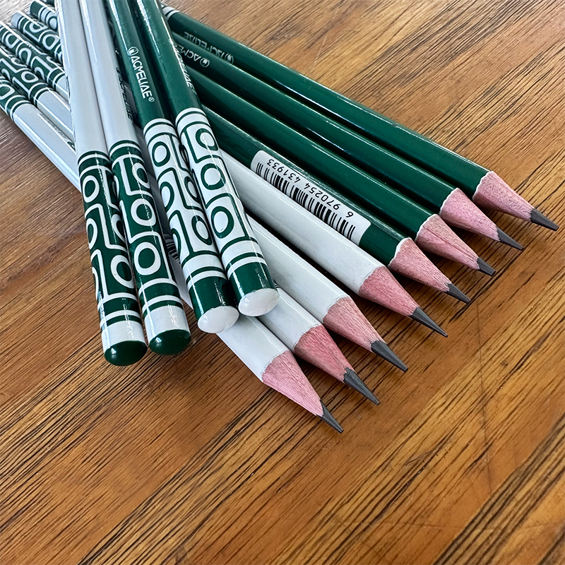 ACMELIAE 12PCS Fortune Dzi Beads Pencil (2B) Specification drawing