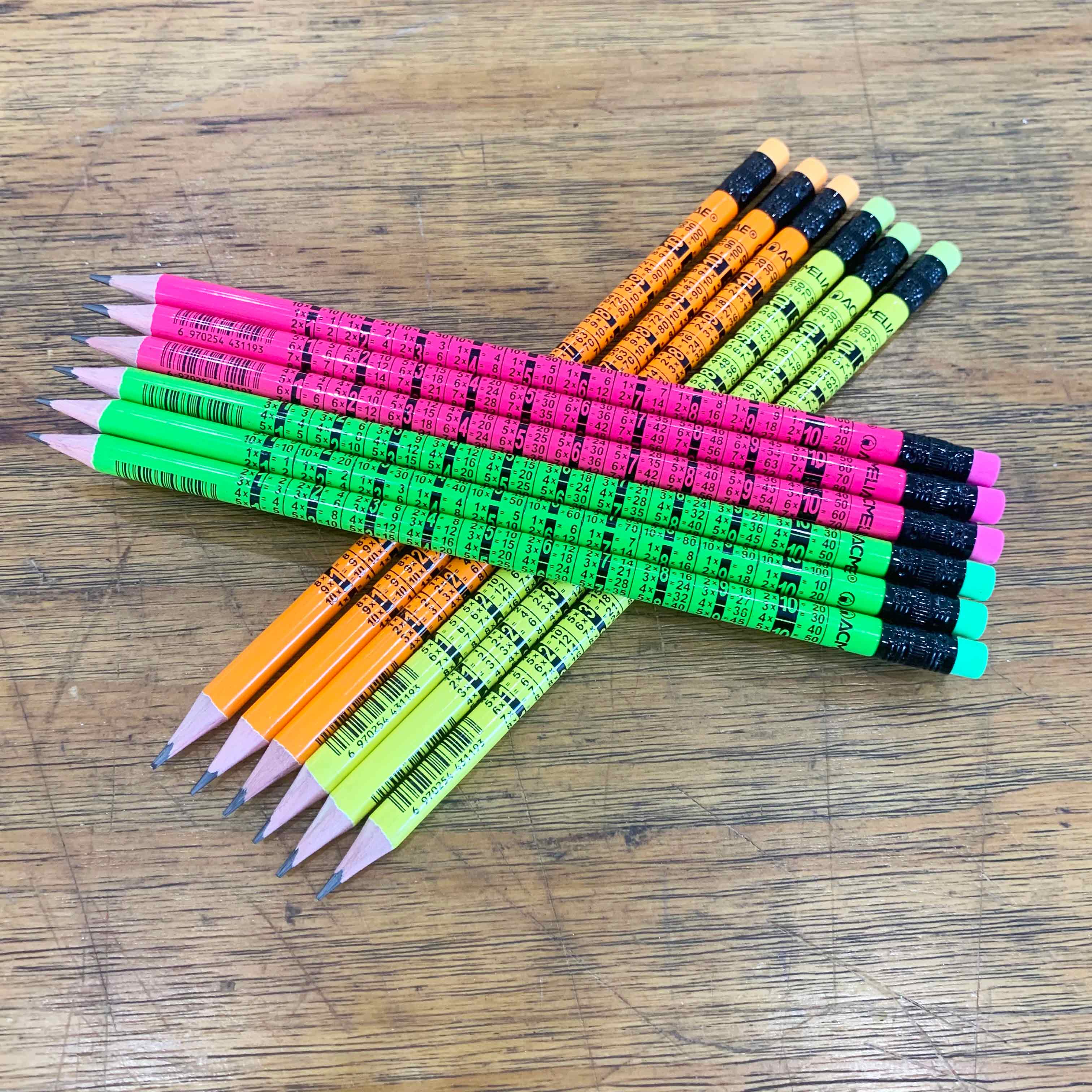 ACMELIAE 12 PCS HB Multiplication Table Pencil Application Scenario