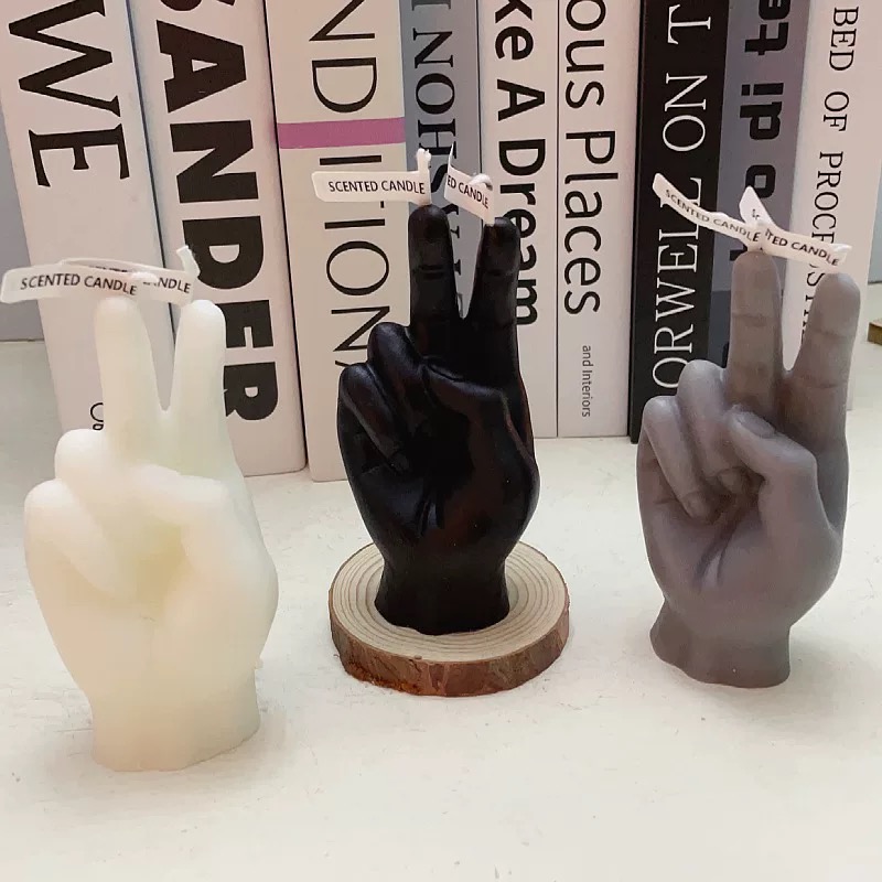 Finger-shaped scented candles, creative and funny gestures, prank props, home indoor long-lasting scented gifts, ornaments, scented candles, scented candles, scented ornaments, raw materials for scented candles pic 10