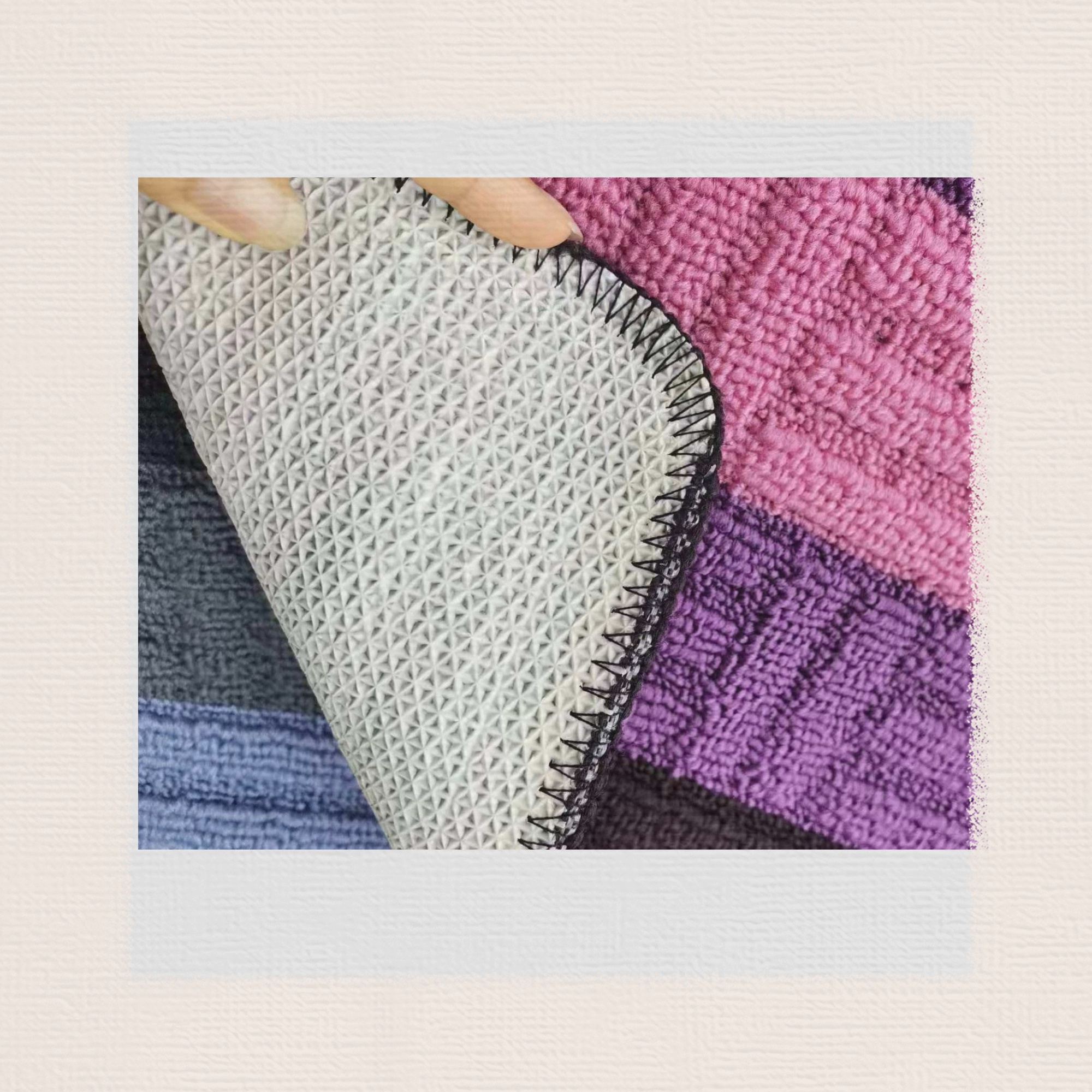 New TPR polypropylene jacquard carpet anti-slip mat, kitchen mat, floor mat, door mat, living room mat, bed mat, balcony mat, size 38*58/38*118 details Picture