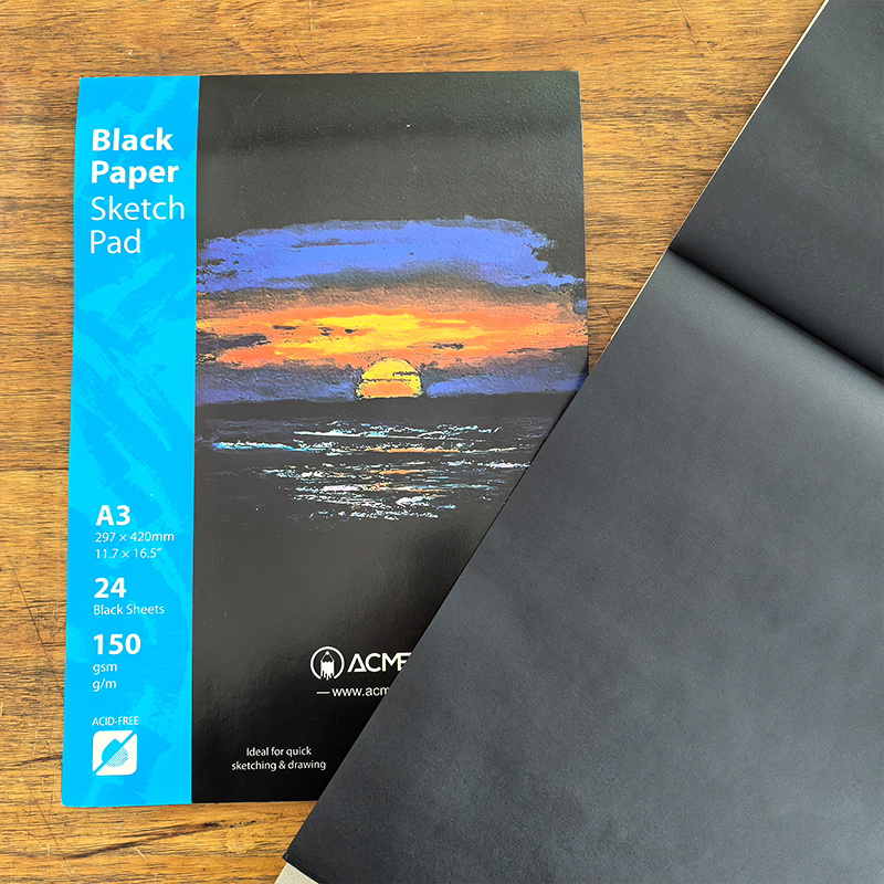 ACMELIAE Black Paper Sketch Pad(A3) details Picture