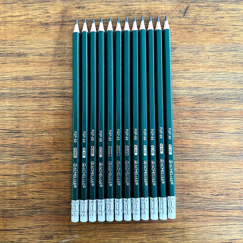 ACMELIAE 12 PCS Woodfree HB pencil sharpened/ with eraser details Picture