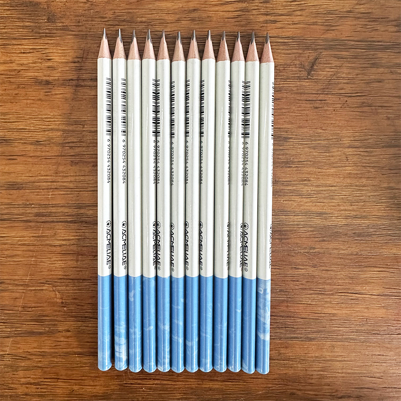 ACMELIAE 12 PCS HB Blue and White Porcelain Pencil details Picture