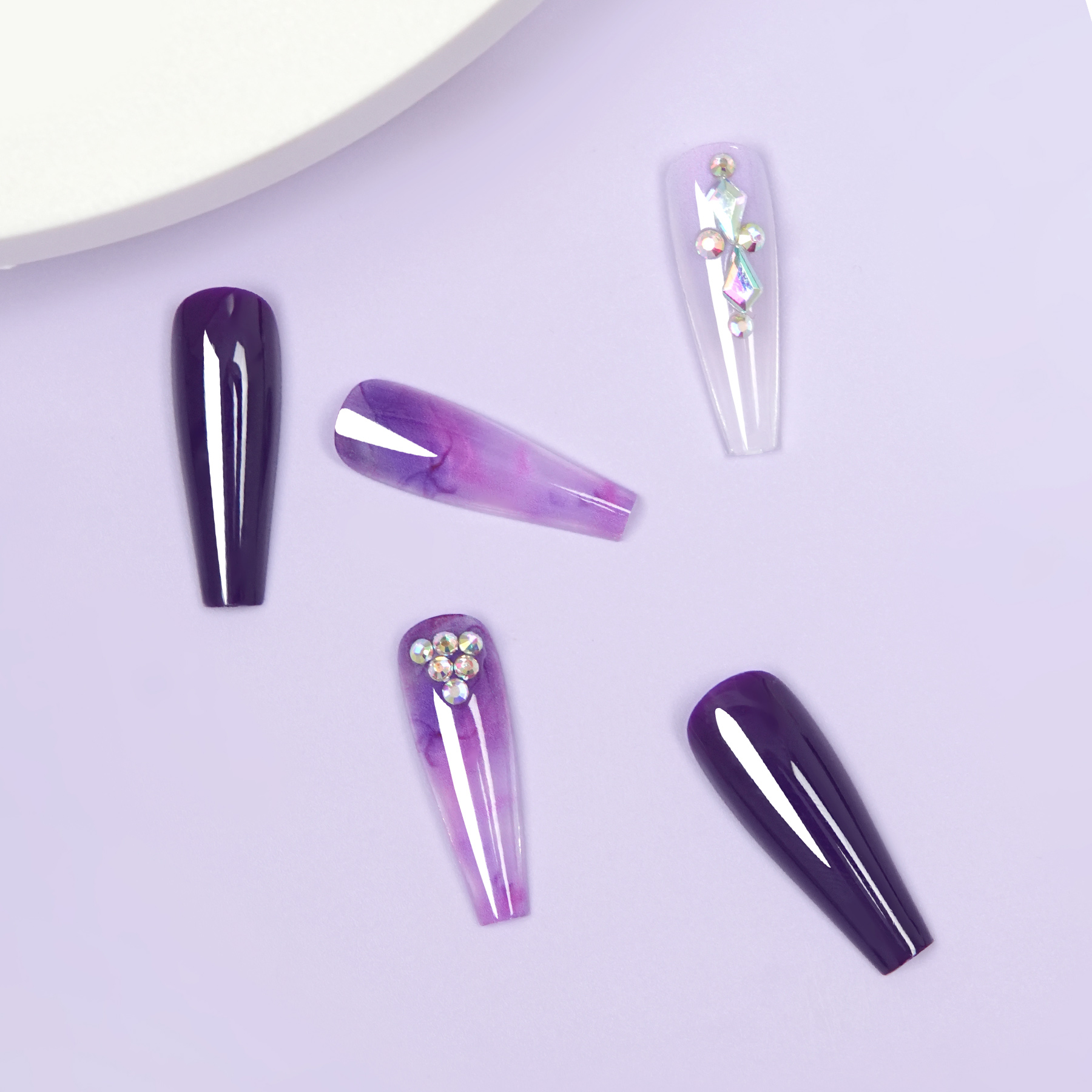 The new 30-piece long ballet wearing armor with diamond dots and purple halo wrap cross-border trade bag kit is a bestseller Specification image