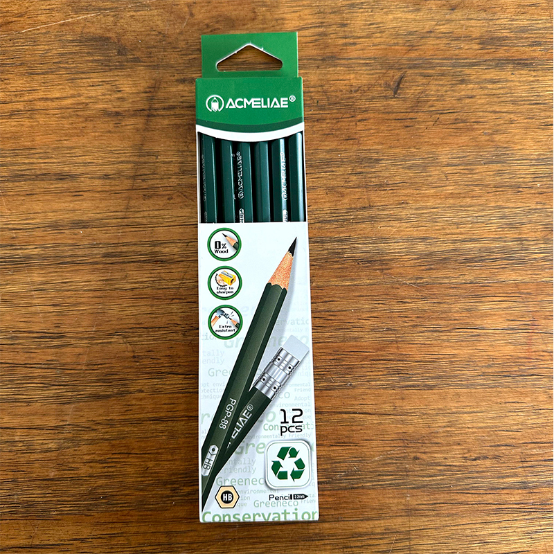 ACMELIAE 12 PCS Woodfree HB pencil sharpened/ with eraser full figure