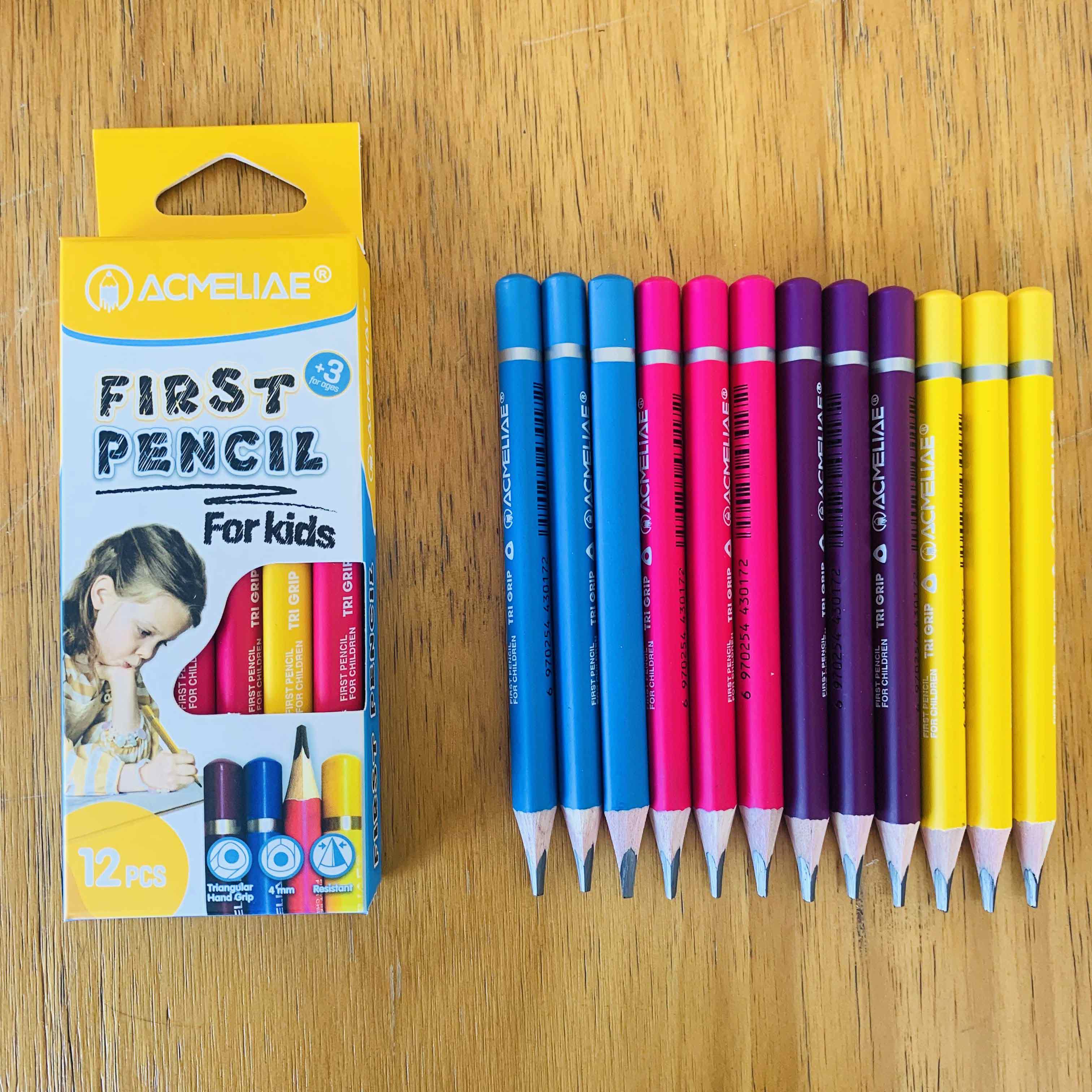 ACMELIAE 130mm 12 PCS 2B Jumbo Pencils/ with dipped full figure