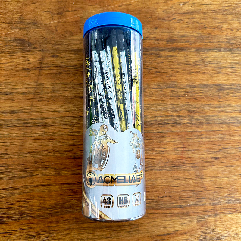 ACMELIAE 48 PCS HB black warrior pencil sharpened/PET tube full figure