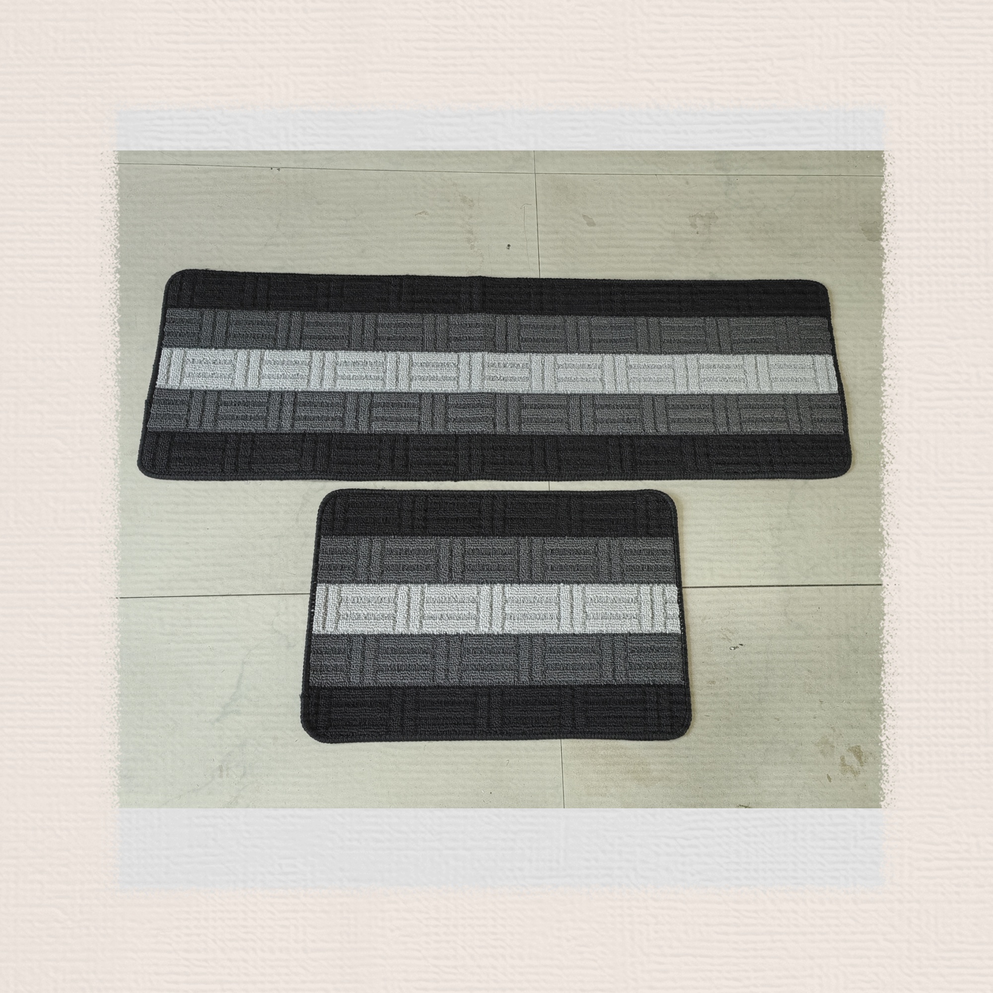 New TPR polypropylene jacquard carpet anti-slip mat, kitchen mat, floor mat, door mat, living room mat, bed mat, size 38*58/38*118 Specification drawing