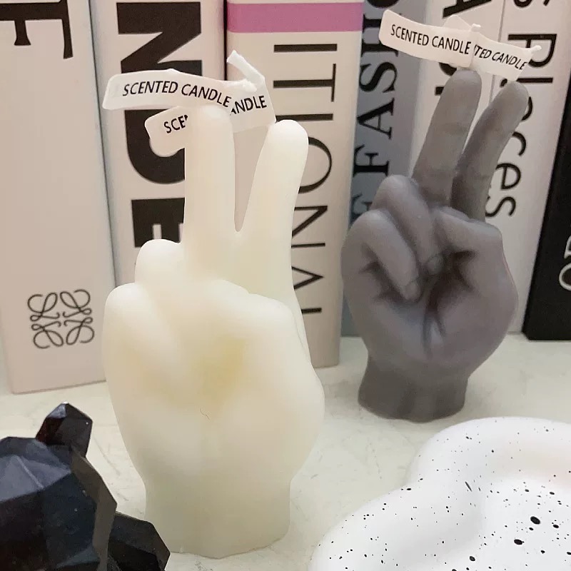 Finger-shaped scented candles, creative and funny gestures, prank props, home indoor long-lasting scented gifts, ornaments, scented candles, scented candles, scented ornaments, raw materials for scented candles pic 2
