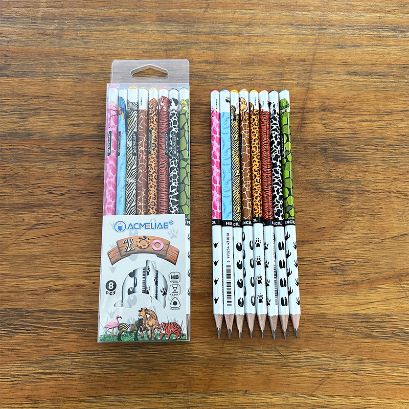 ACMELIAE 8 PCS HB pencil sharpened/ zoo series thumbnail