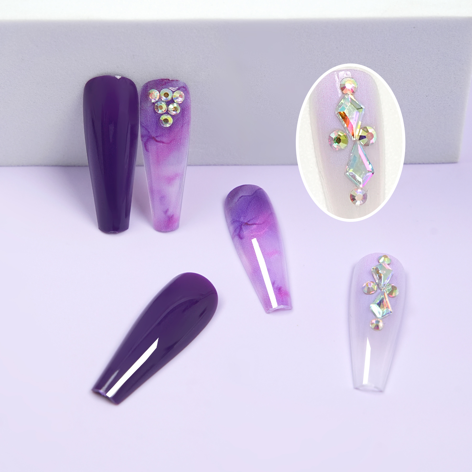 The new 30-piece long ballet wearing armor with diamond dots and purple halo wrap cross-border trade bag kit is a bestseller details Picture