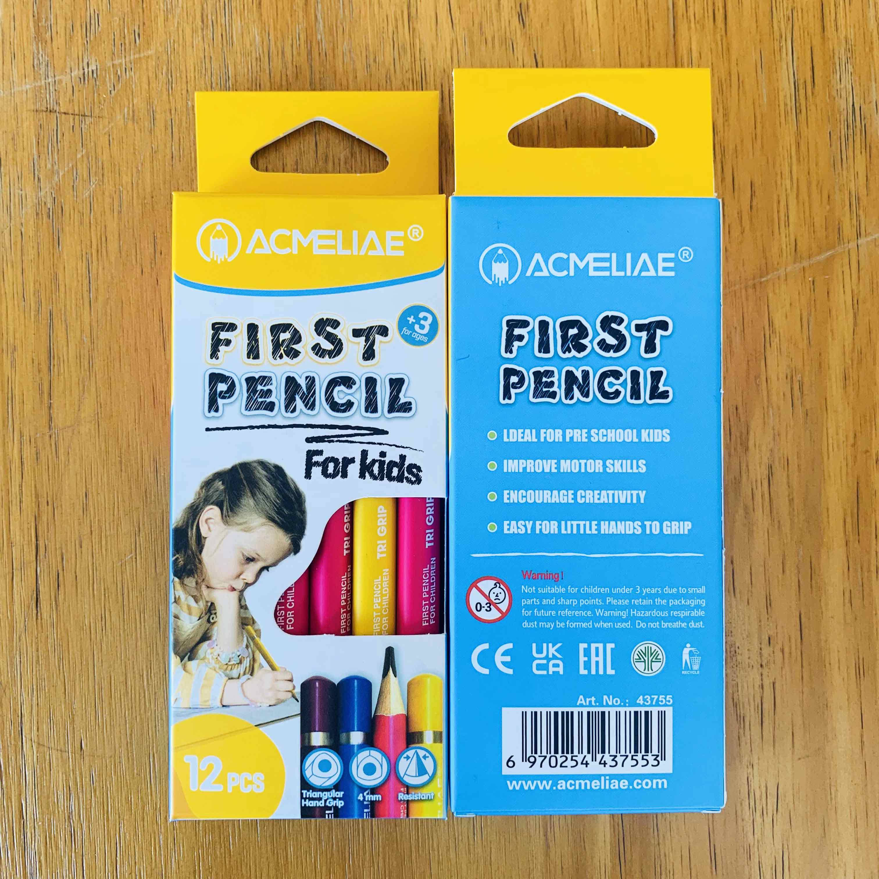 ACMELIAE 130mm 12 PCS 2B Jumbo Pencils/ with dipped details Picture