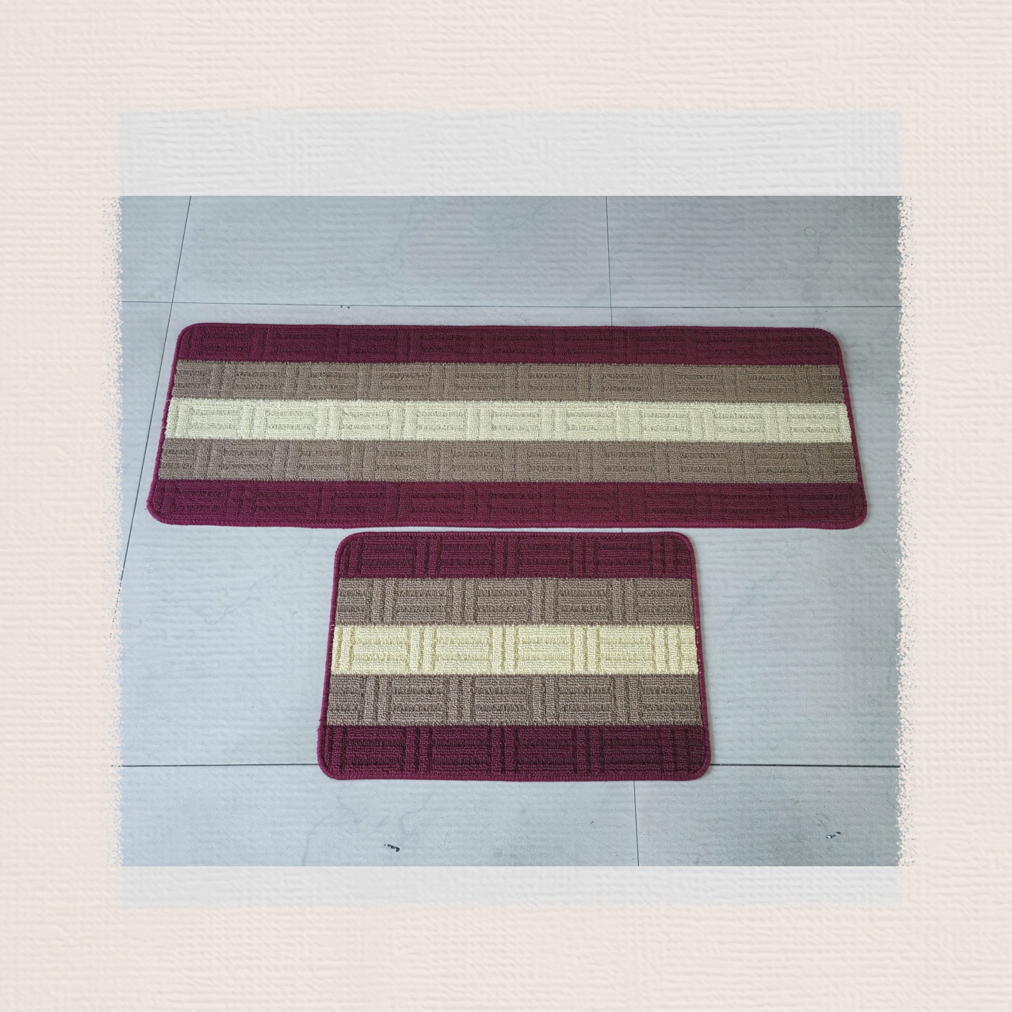 New TPR polypropylene jacquard carpet anti-slip mat, kitchen mat, floor mat, door mat, living room mat, bed mat, balcony mat, size 38*58/38*118 full figure